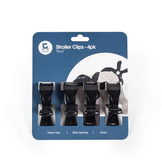 Childcare Stroller Clips - 4pk - Black