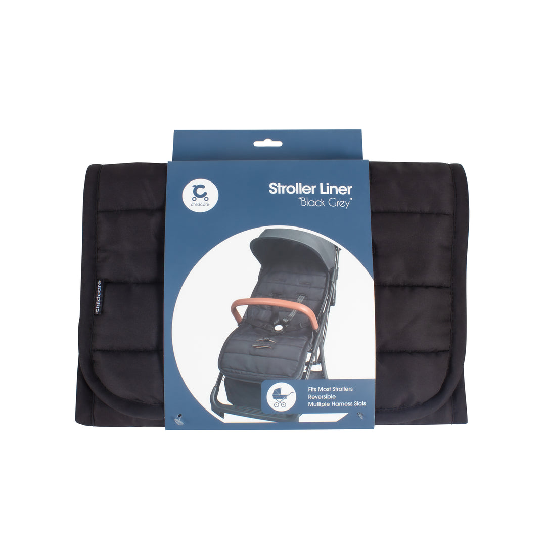 Childcare Stroller Liner - Black Grey