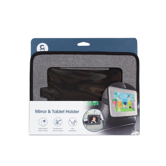 Childcare Mirror & Tablet Holder - Grey