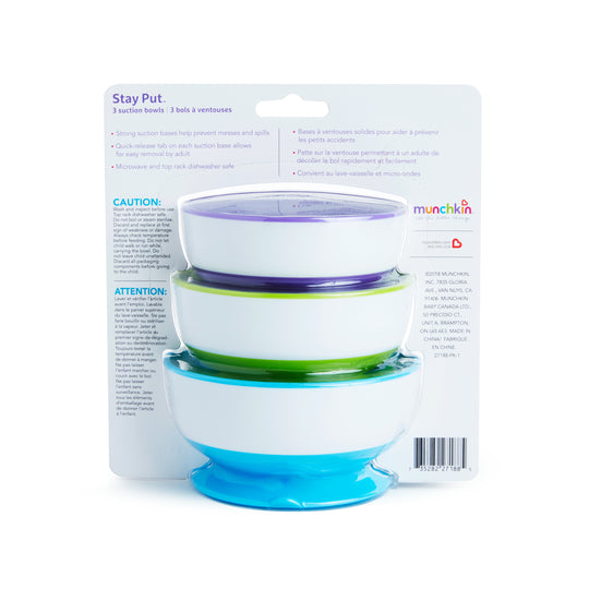 Stay Put™ Suction Bowl 3 Pack
