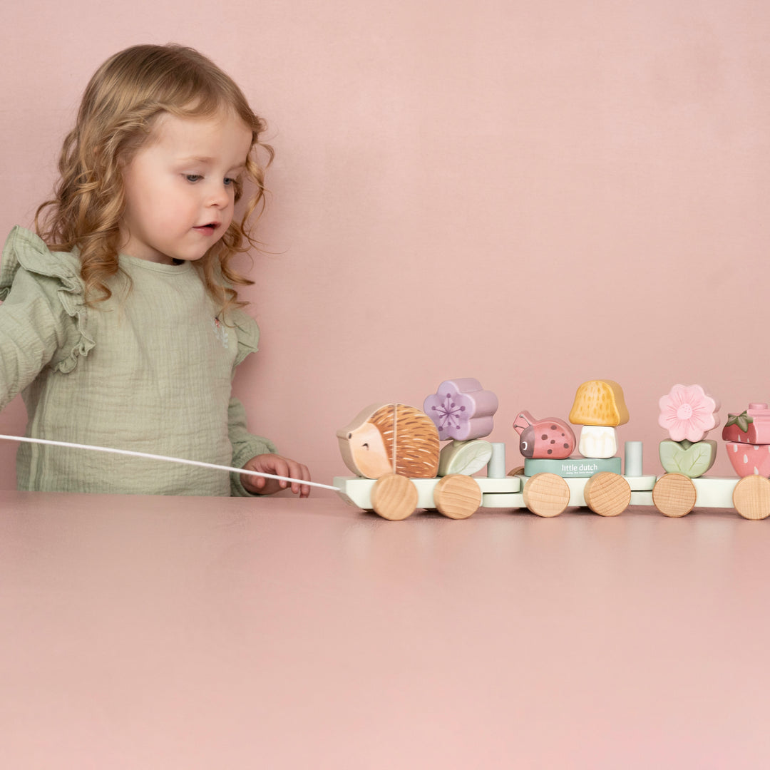 Little Dutch Fairy Garden Stacking Train Hedgehog