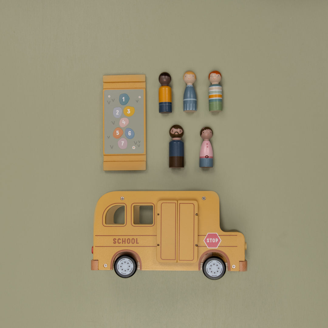 Little Dutch Wooden School Bus