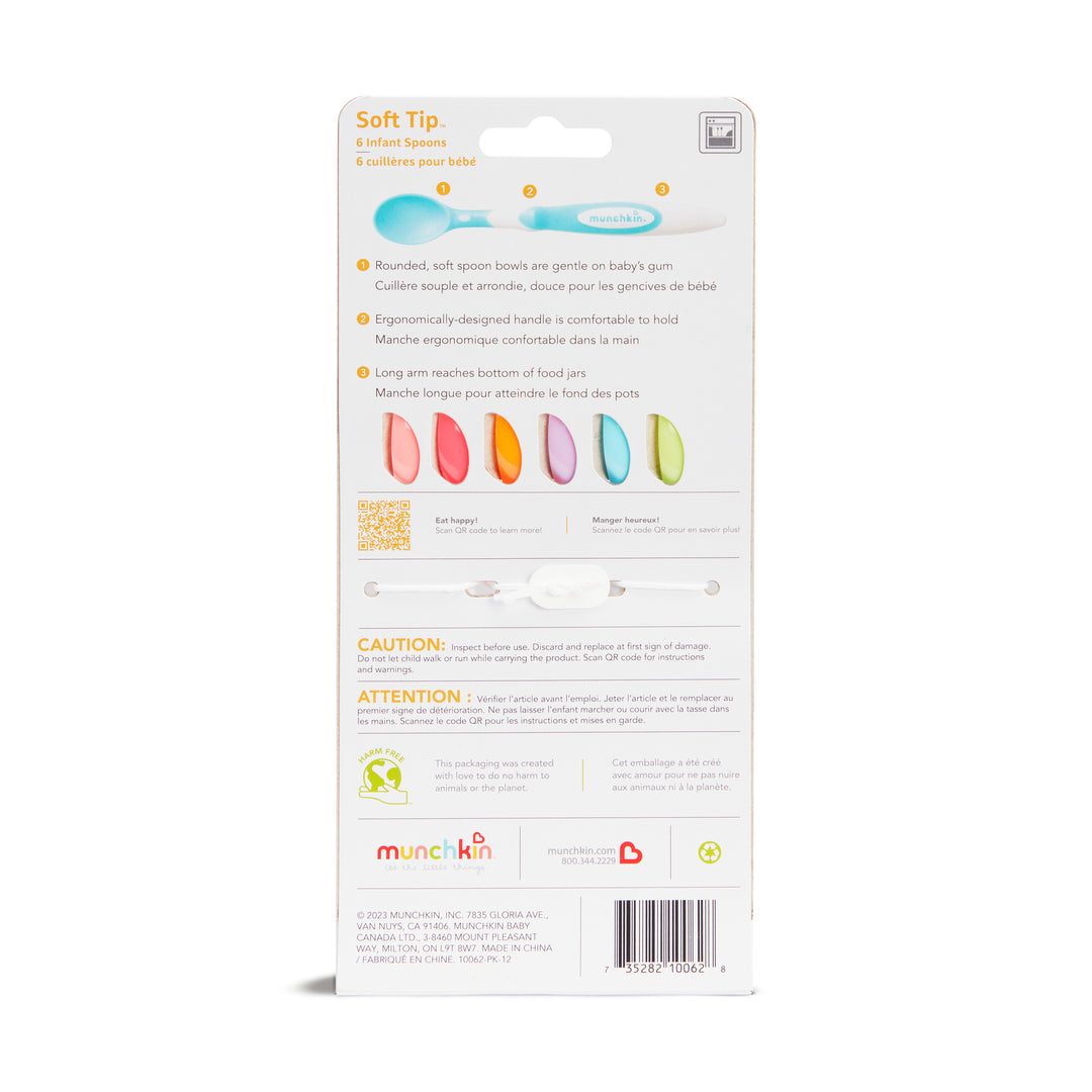 Soft-Tip Infant Spoons - 6pk - Assorted Colour Randomly Selected