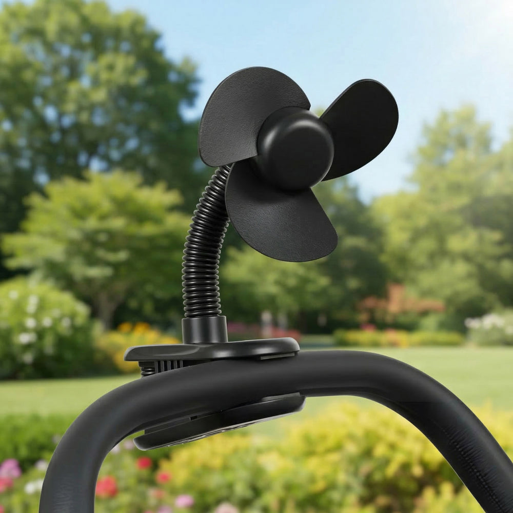 Childcare Stroller Fan - Black