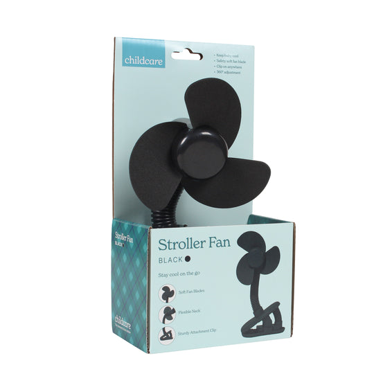Childcare Stroller Fan - Black