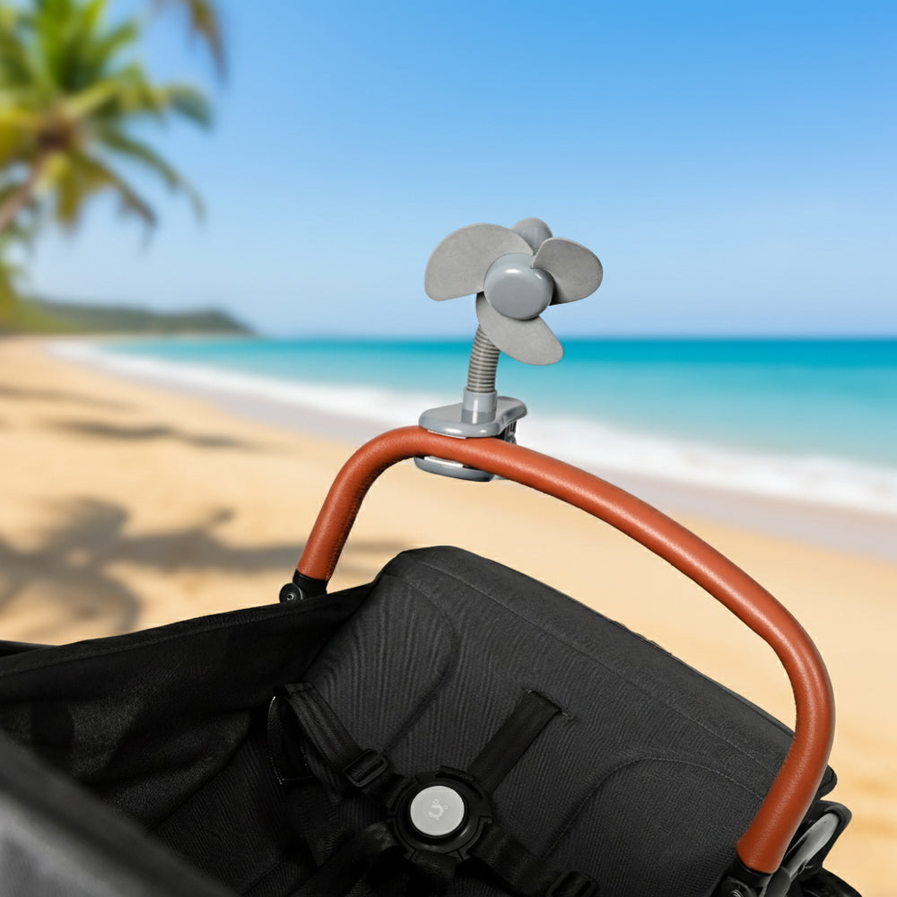 Childcare Stroller Fan - Grey