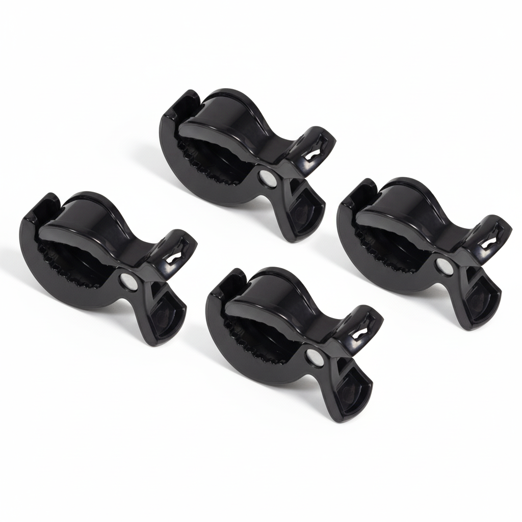 Childcare Stroller Clips - 4pk - Black