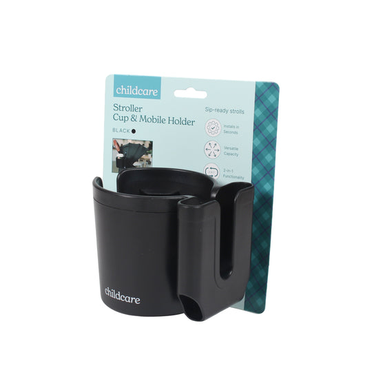 Childcare Stroller Cup & Mobile Holder - Black