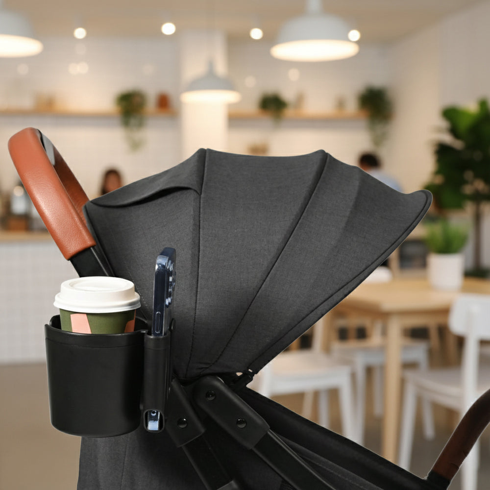 Childcare Stroller Cup & Mobile Holder - Black