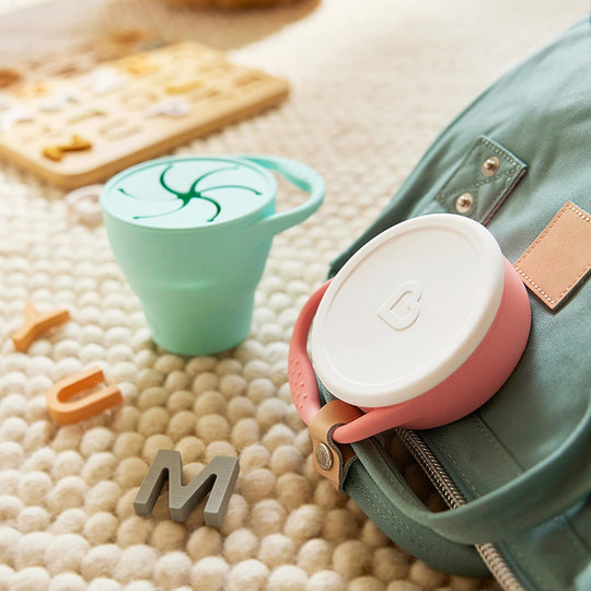 C’est Silicone Snack Catcher w/ Lid (Mint)