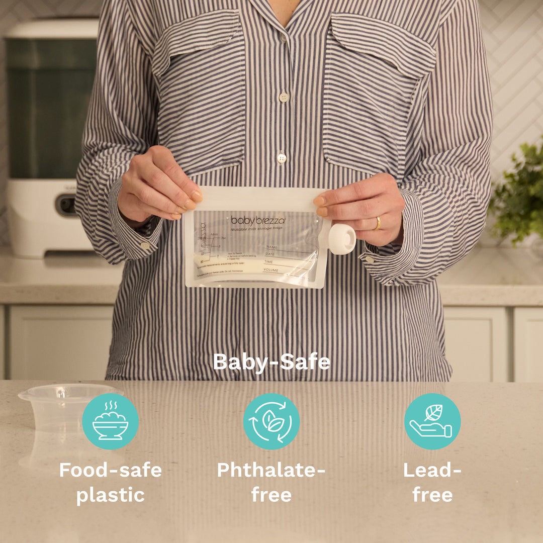 Reusable Breast Milk Bags With Funnel - 10pk