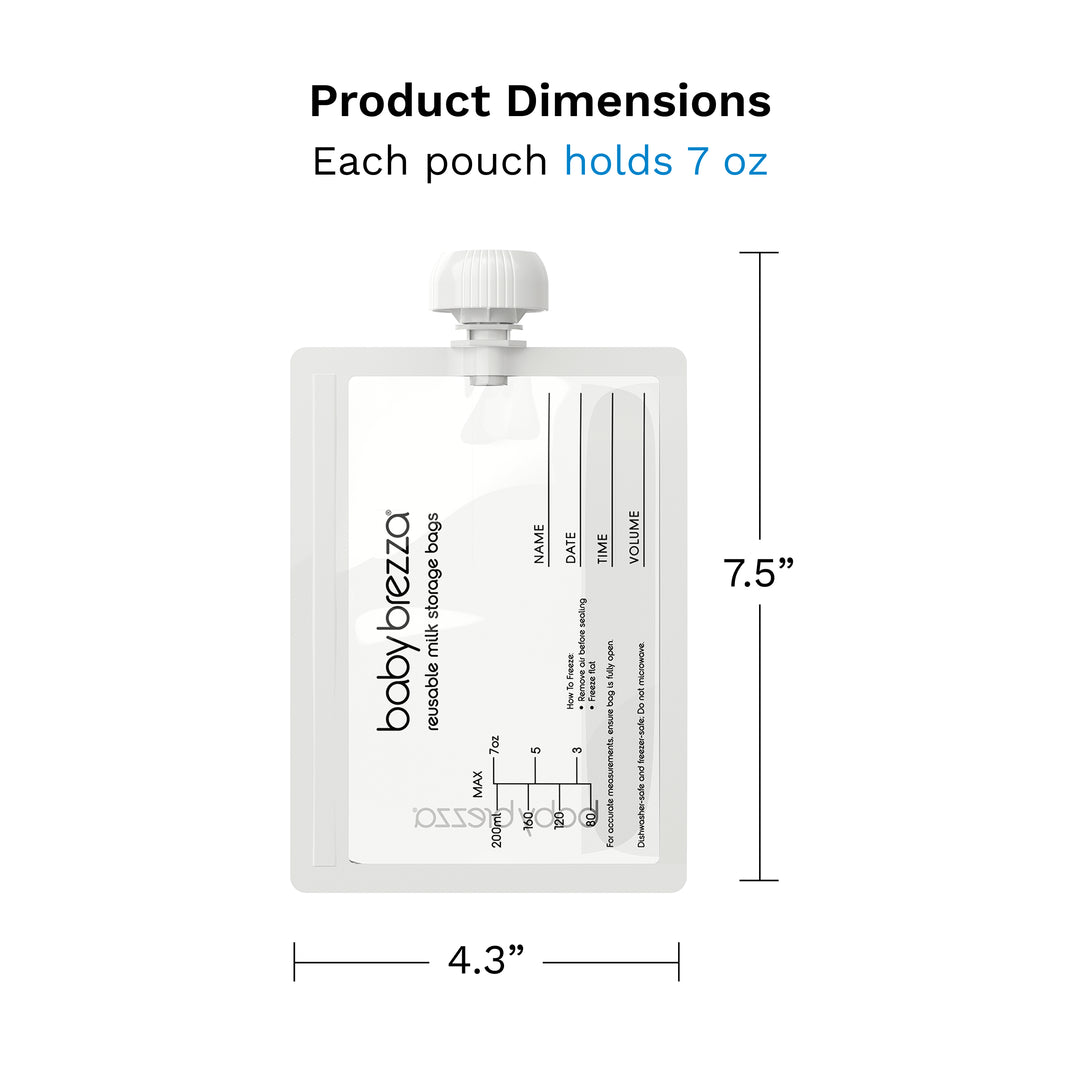 Reusable Breast Milk Bags With Funnel - 10pk