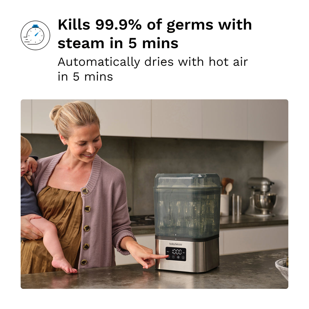 Baby Brezza SuperQuick Sterilizer Dryer - Stainless Steel
