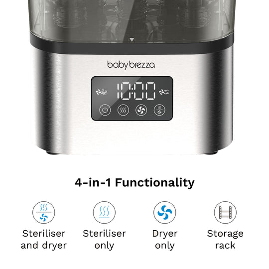 Baby Brezza SuperQuick Sterilizer Dryer - Stainless Steel