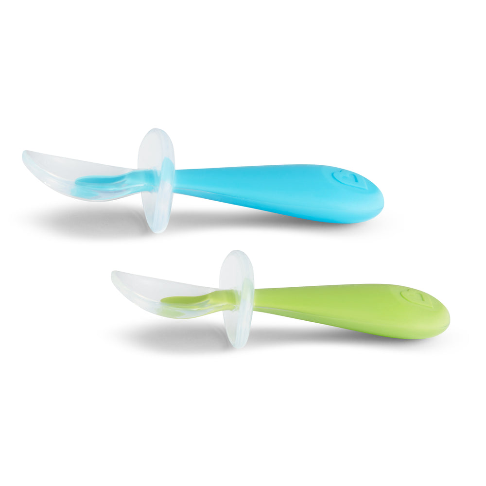 Gentle Scoop 2pk Silicone Training Spoons (Blue/Green)