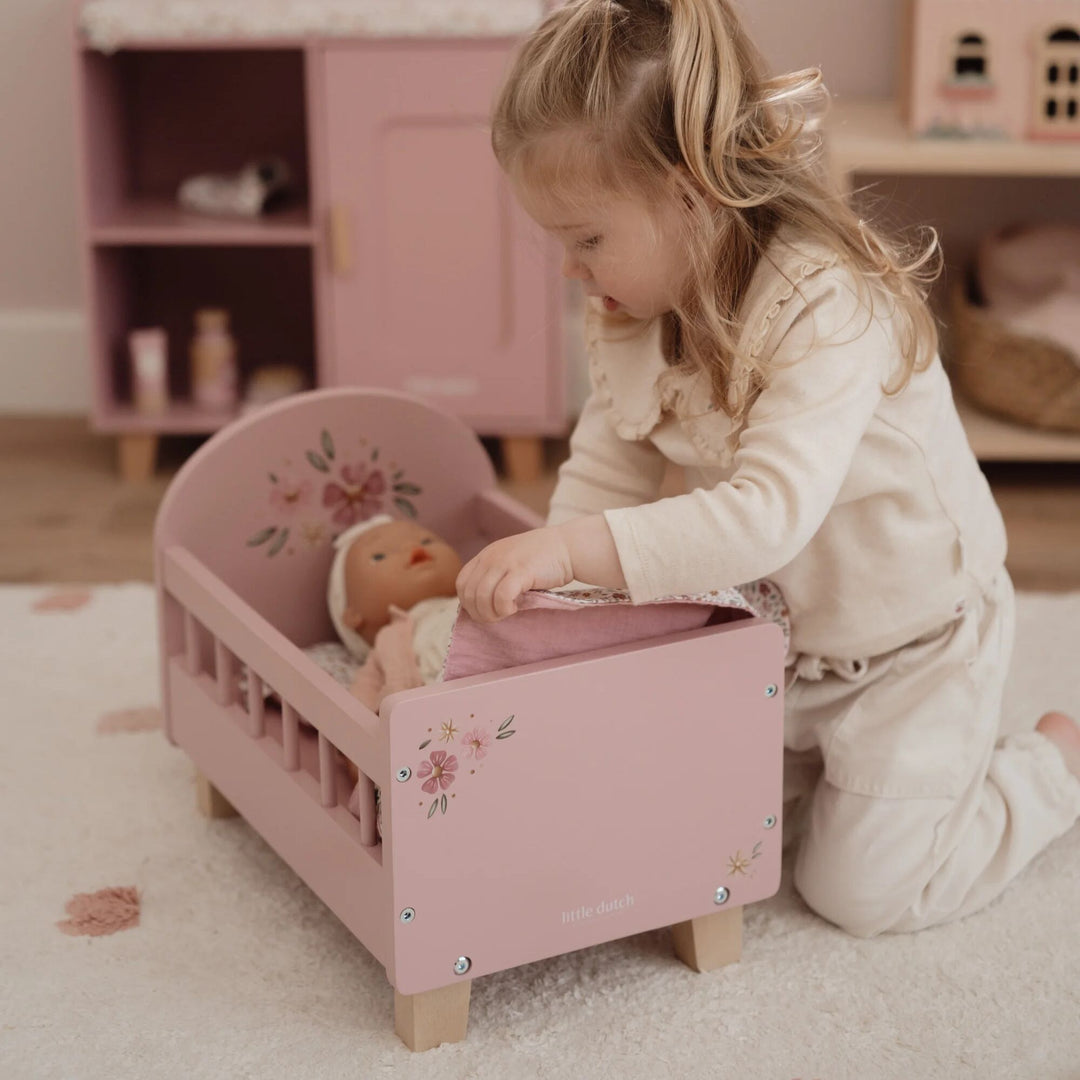 Little Dutch Doll Bed with Textiles
