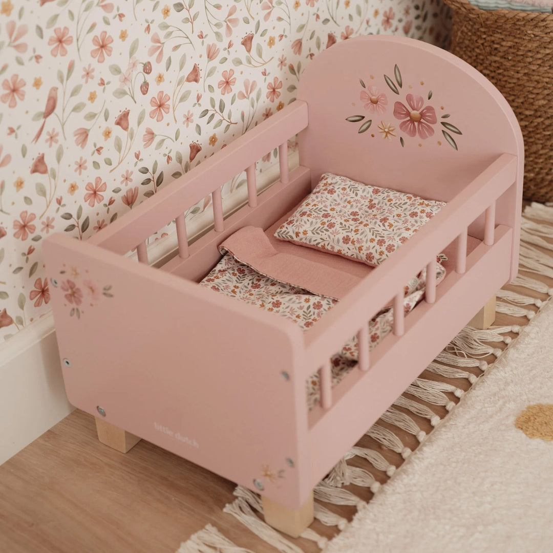 Little Dutch Doll Bed with Textiles