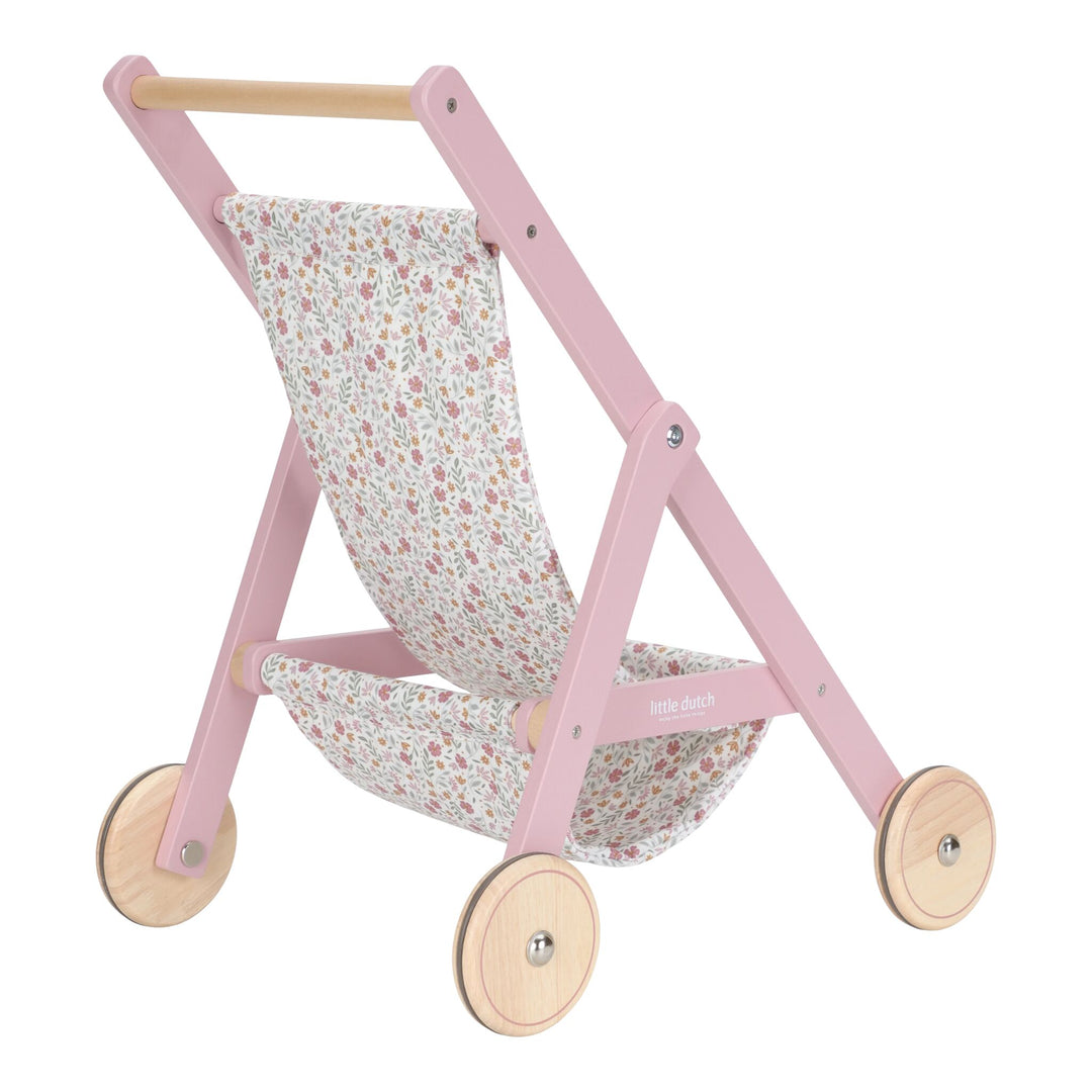 Little Dutch Wooden Doll Stroller - Pink