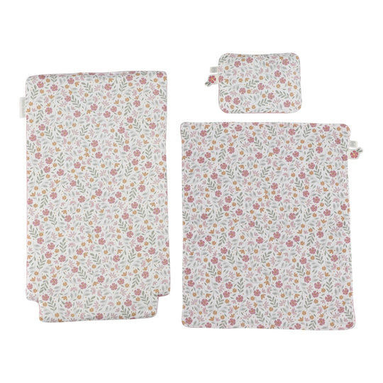 Little Dutch Wooden Doll Pram with Textiles - Pink