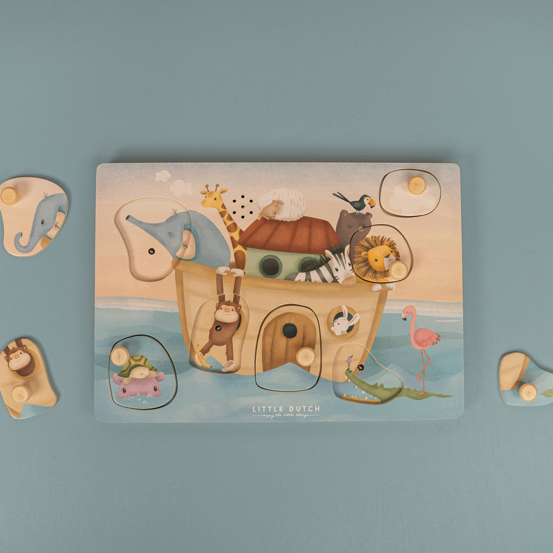 Little Dutch Wooden Sound Puzzle Noah's Ark