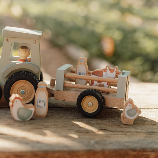 Little Farm Tractor With Trailer