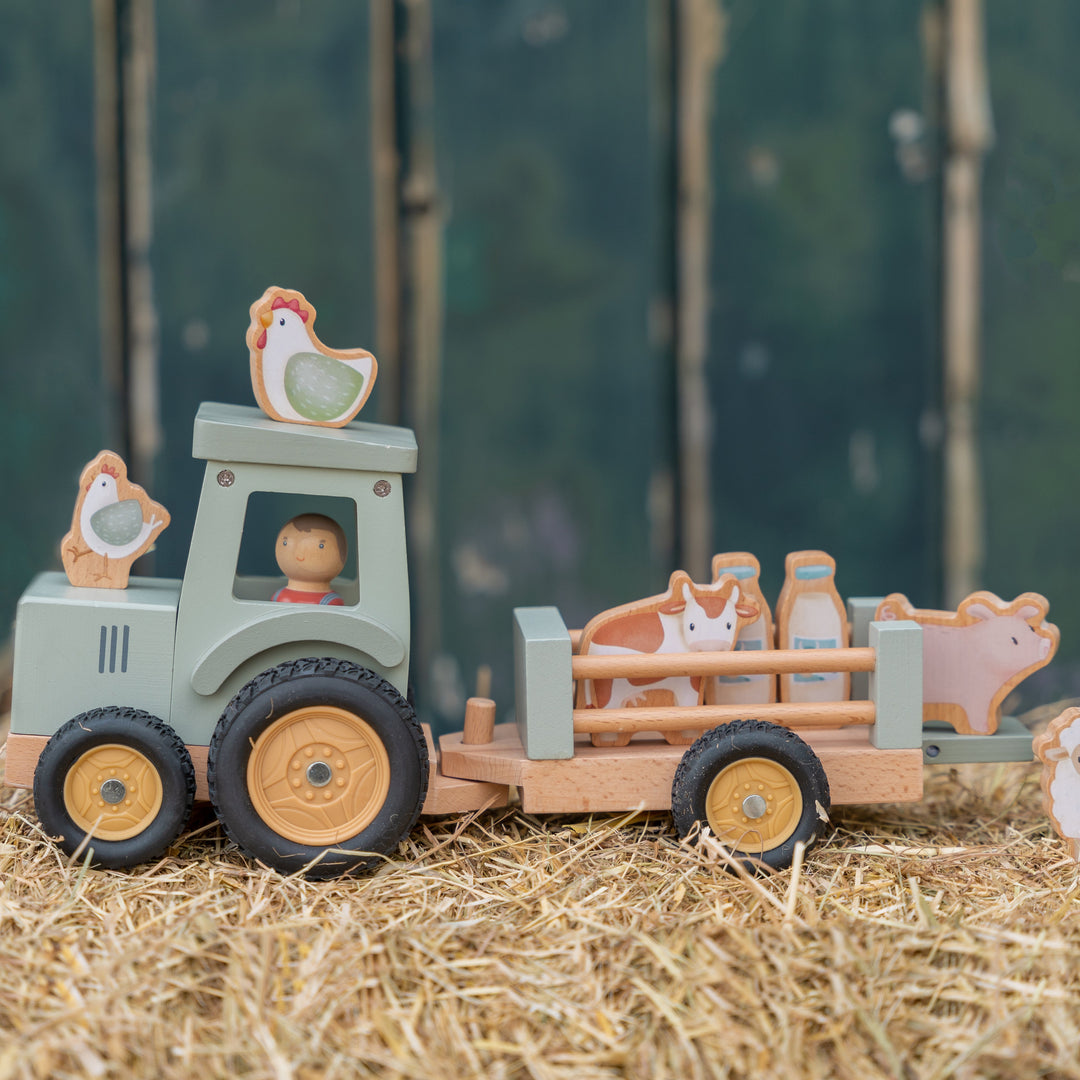 Little Farm Tractor With Trailer