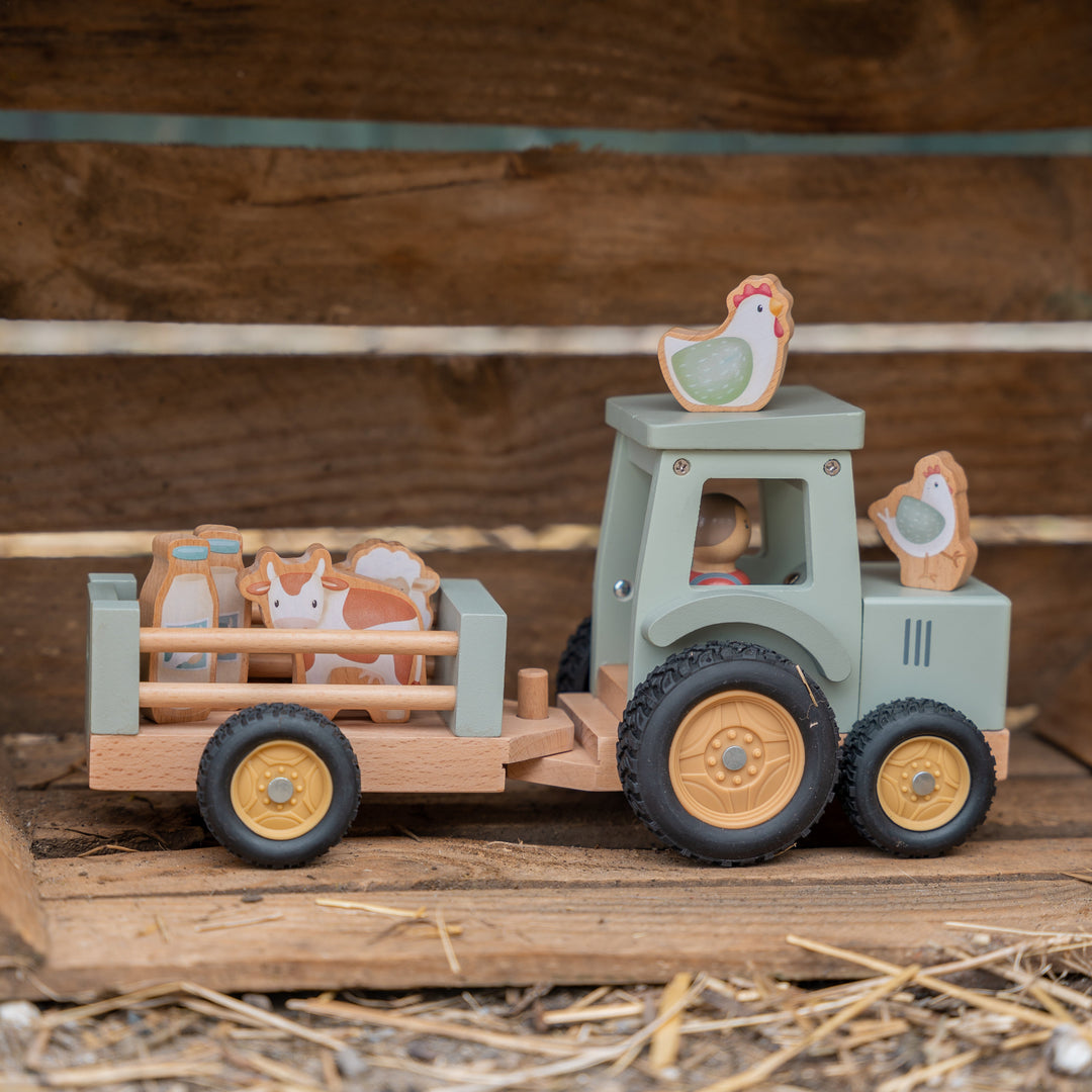 Little Farm Tractor With Trailer