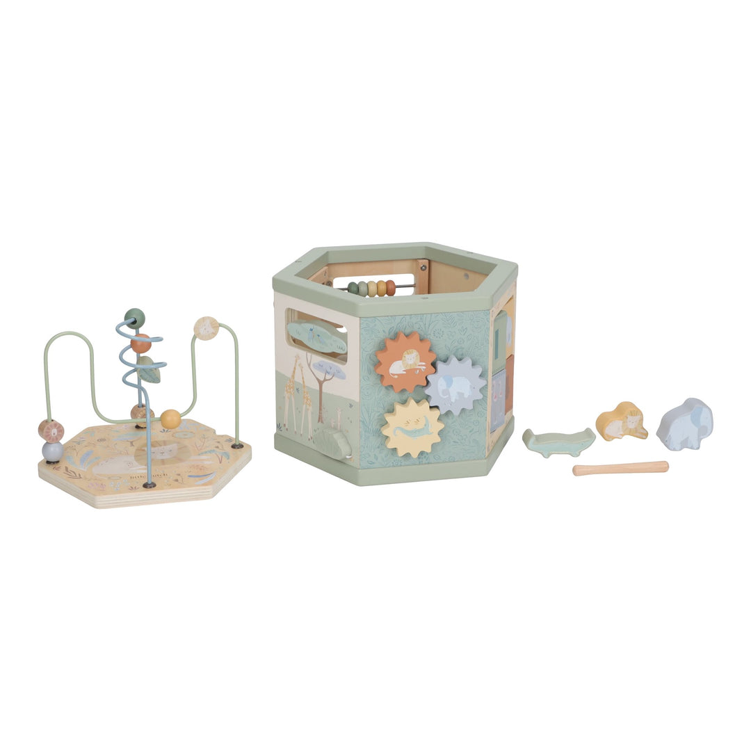 Safari Friends Wooden Activity Hexagon