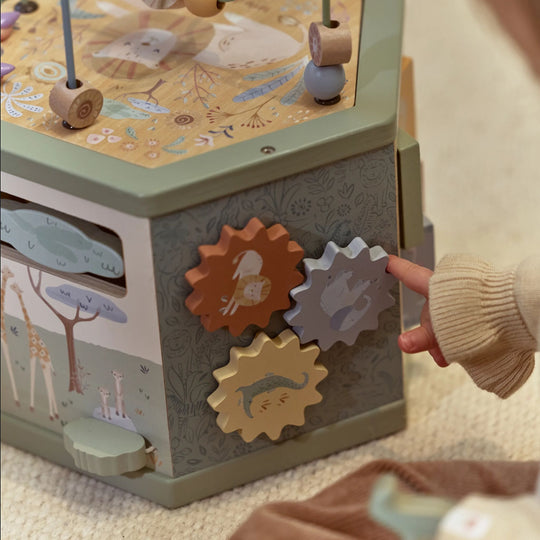 Safari Friends Wooden Activity Hexagon