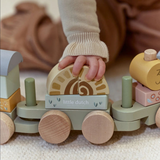 Safari Friends Wooden Block Train