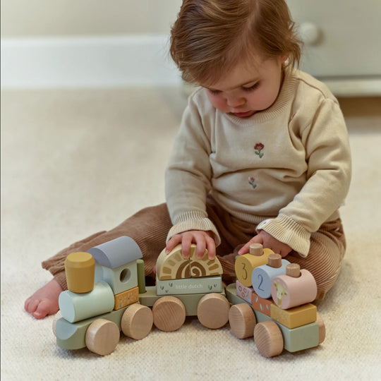 Safari Friends Wooden Block Train