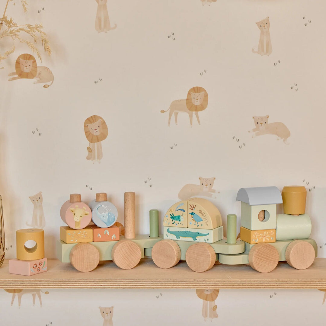 Safari Friends Wooden Block Train