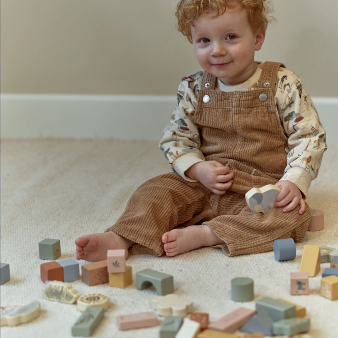 Safari Friends Wooden Building Blocks
