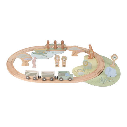 Safari Friends Wooden Train Set