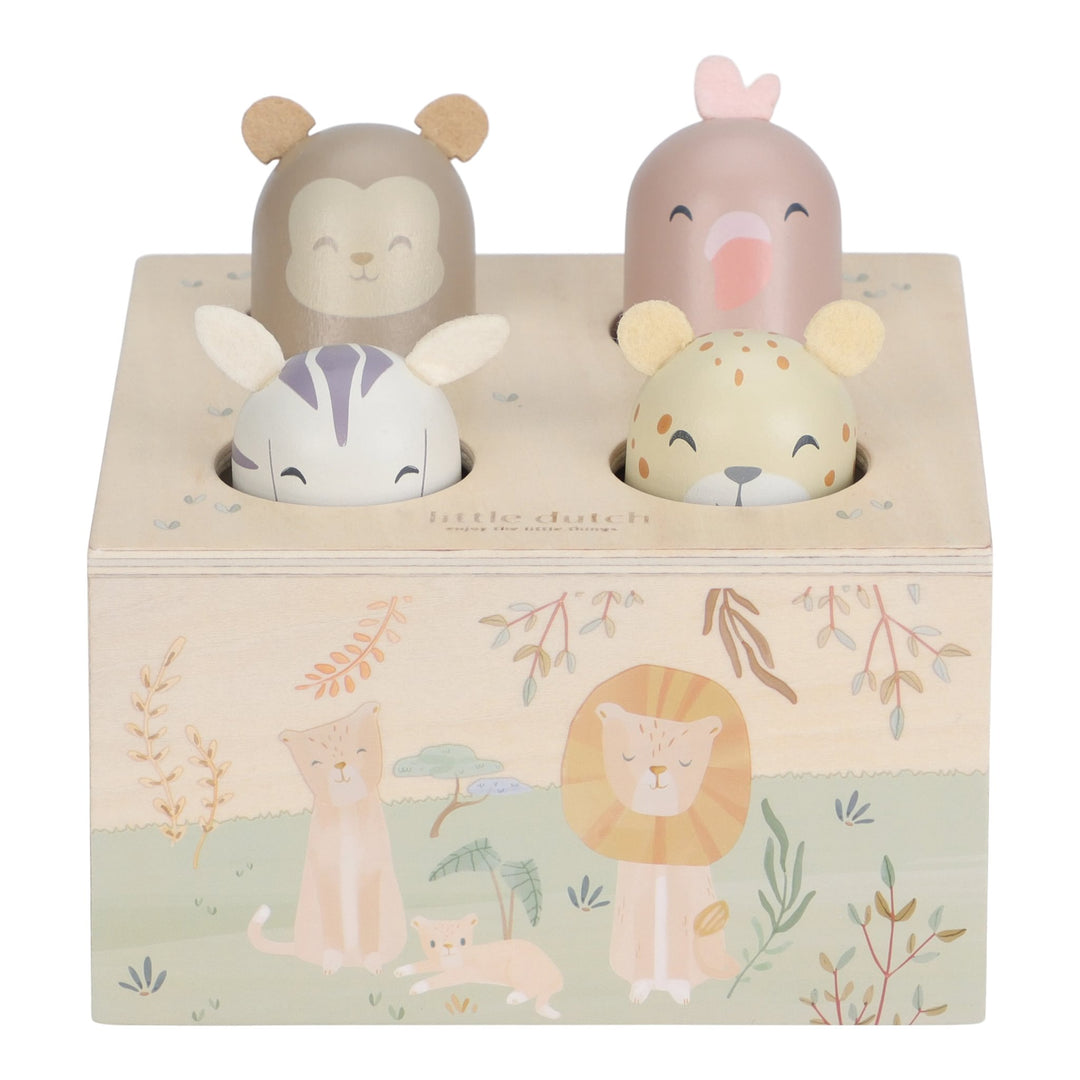 Safari Friends Wooden Pop-Up Toy