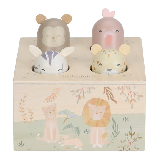 Safari Friends Wooden Pop-Up Toy