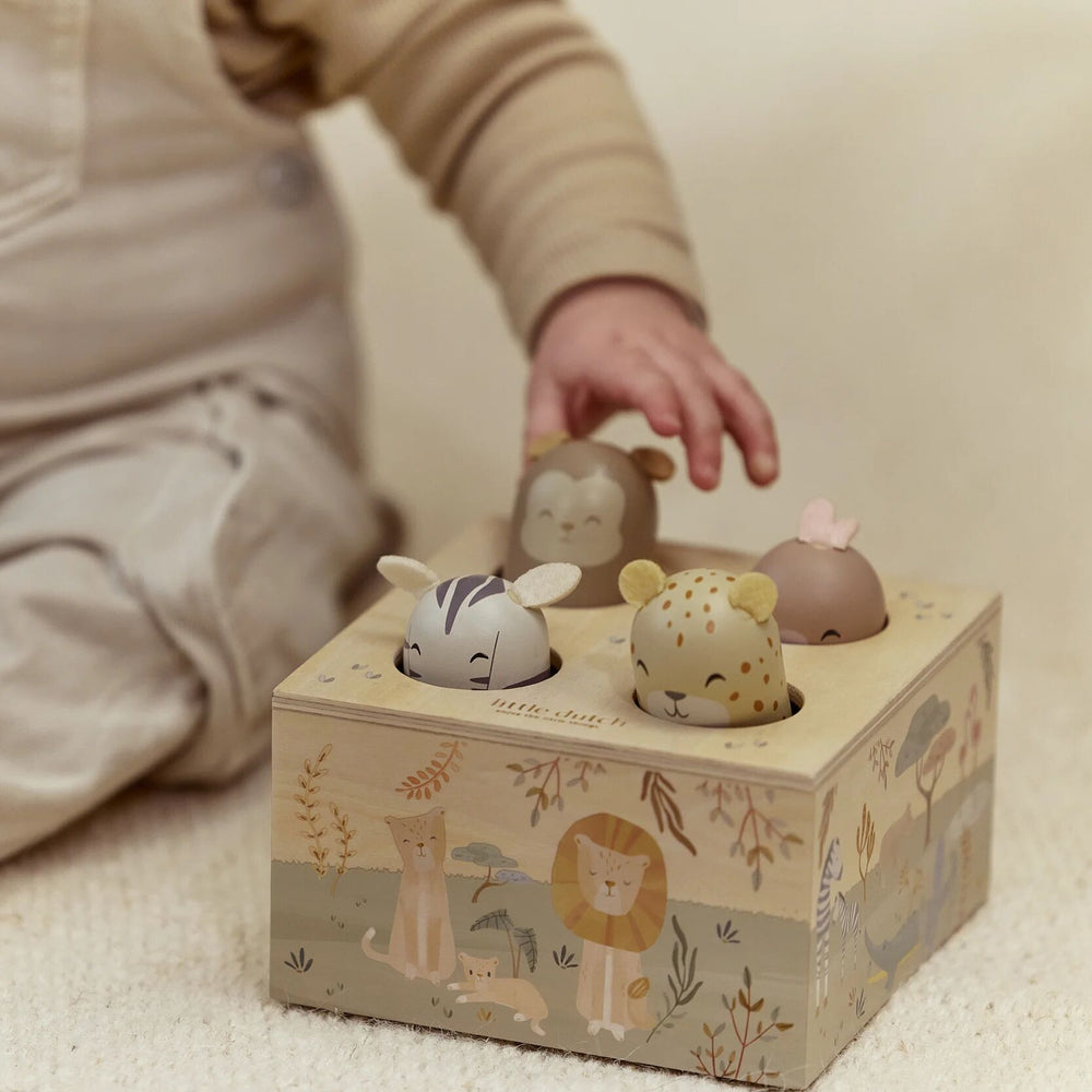 Safari Friends Wooden Pop-Up Toy
