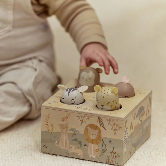 Safari Friends Wooden Pop-Up Toy