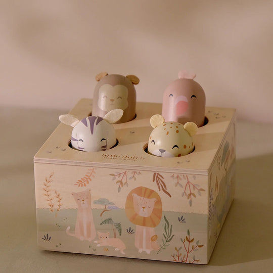 Safari Friends Wooden Pop-Up Toy