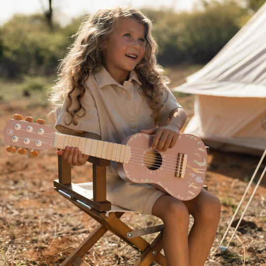 Safari Friends Wooden Guitar - Pink