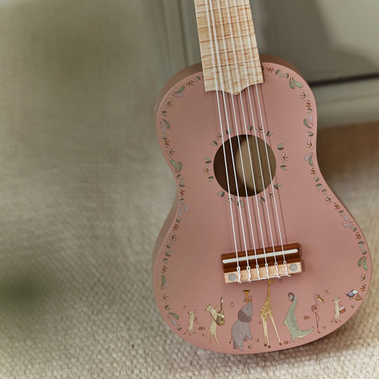 Safari Friends Wooden Guitar - Pink