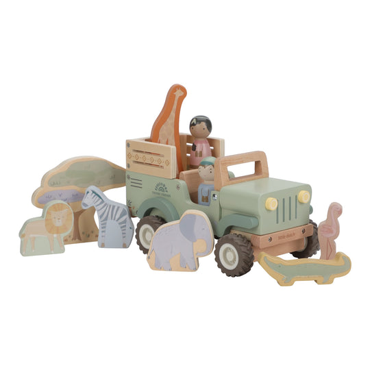 Safari Friends Wooden Safari Car with Animals
