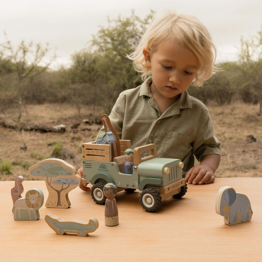 Safari Friends Wooden Safari Car with Animals