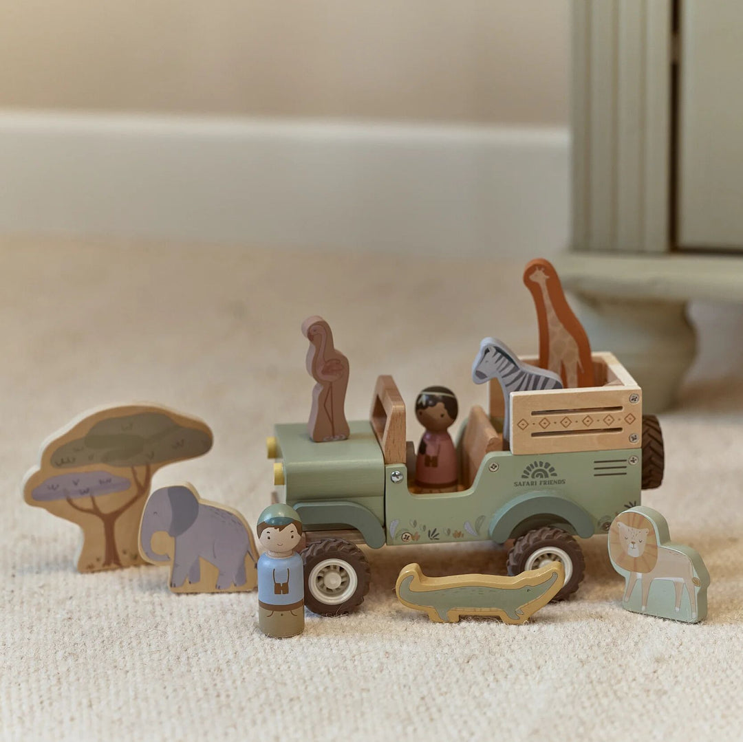 Safari Friends Wooden Safari Car with Animals