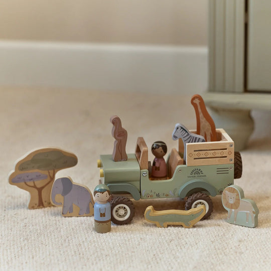 Safari Friends Wooden Safari Car with Animals