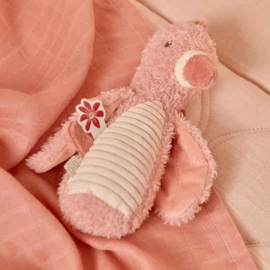 Little Dutch Safari Friends Squeaker with Rattle Flamingo